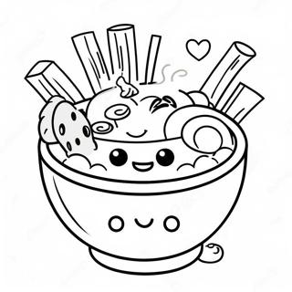 Happy Ramen Characters Coloring Page 107616-44737