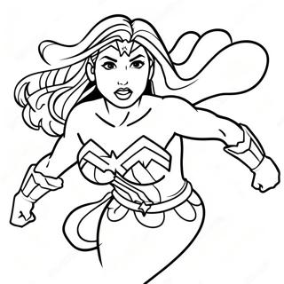 Wonder Woman In Action Coloring Page 107666-44776