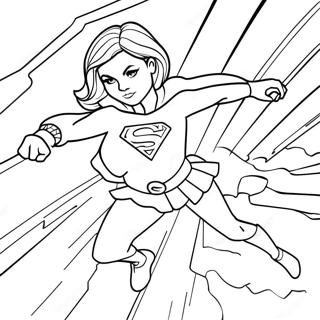 Supergirl Saving The Day Coloring Page 107668 44783