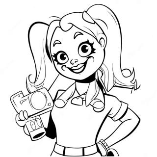 Harley Quinn With Her Mallet Coloring Page 107669 44785