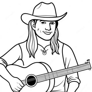 Country Music Coloring Page 107691-44792