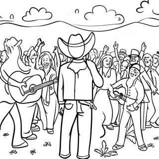 Country Music Festival Scene Coloring Page 107692-44794