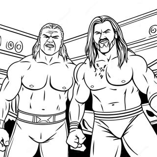 Wwe Superstars In Action Coloring Page 107717-44813