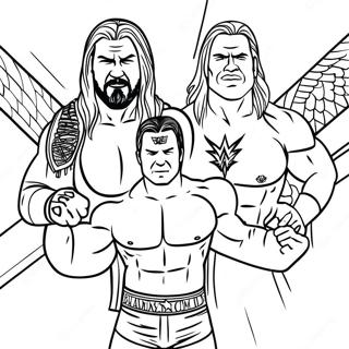 Wwe Superstars In Action Coloring Page 107717-44816