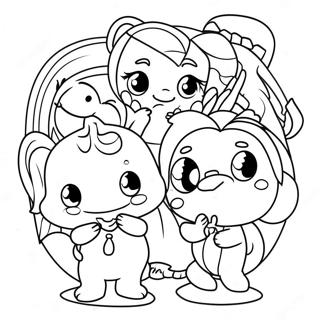 Charming Friends Group Coloring Page 107743-44833