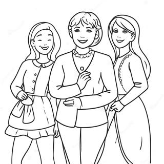 Charming Friends Group Coloring Page 107743-44834