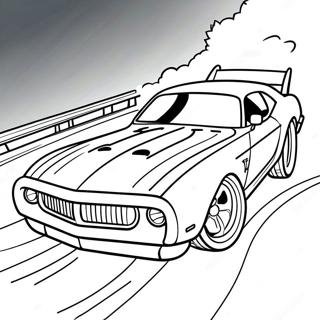 Sleek Drag Car On The Track Coloring Page 107822-44904