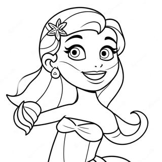 Elsa Mermaid Coloring Pages