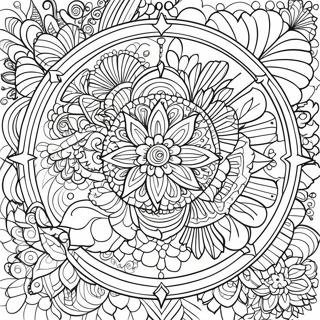 Relaxing Wellness Mandala Coloring Page 107922-44973