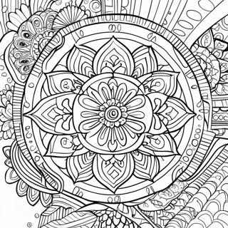 Relaxing Wellness Mandala Coloring Page 107922-44974