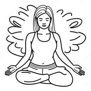 Calming Wellness Yoga Poses Coloring Page 107925-44985