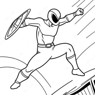 Red Ranger In Action Coloring Page 10793-1369