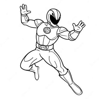 Red Ranger In Action Coloring Page 10793-1370