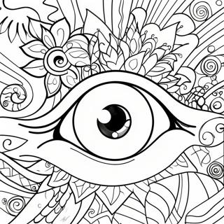 Fantasy Eye With Stars Coloring Page 108051-45082