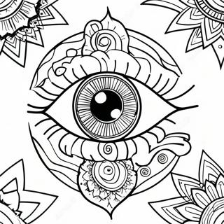 Fantasy Eye With Stars Coloring Page 108051-45083