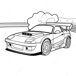 Cool Drift Car Racing Coloring Page 108283-45253