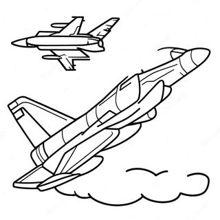 Fierce Air Force Jet Coloring Page 108312-45286