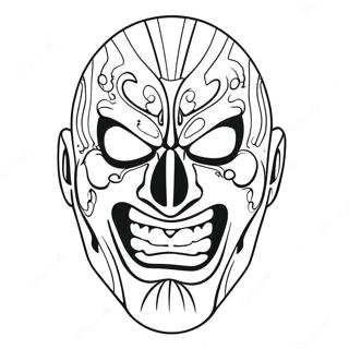 Wwe The Fiend Mask Coloring Page 108335-45296