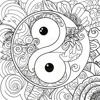 Yin Yang Coloring Pages