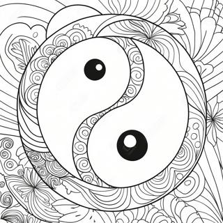 Yin Yang Symbol Coloring Page 108360-45310