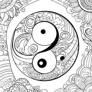 Yin Yang Symbol Coloring Page 108360-45311