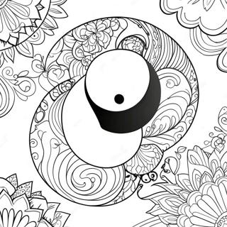 Yin Yang Symbol Coloring Page 108360-45312