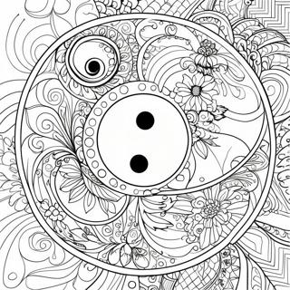 Intricate Yin Yang Design Coloring Page 108361-45314