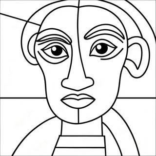 Abstract Picasso Style Coloring Page 108388-45343