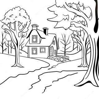 January Winter Wonderland Coloring Page 108411-45350