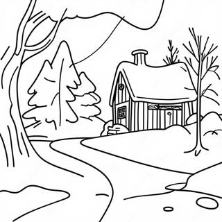 January Winter Wonderland Coloring Page 108411-45351