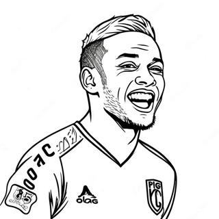 Neymar Psg Coloring Pages