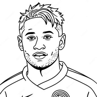 Neymar Psg Coloring Page 108436-45371