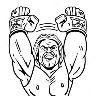 Epic Wwe Wrestler Showdown Coloring Page 108489-45413