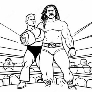 Epic Wwe Wrestler Showdown Coloring Page 108489-45415