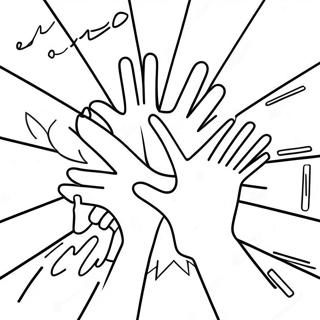 Happy Hands Coloring Page 108540-45456