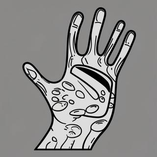 Cartoon Hands Coloring Page 108541-45459