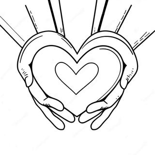 Hands Holding A Heart Coloring Page 108543-45466