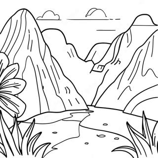 Colorful Peru Landscape Coloring Page 108565-45473