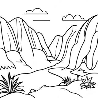 Colorful Peru Landscape Coloring Page 108565-45475