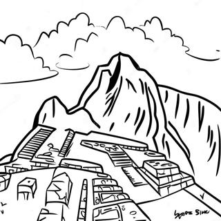 Vibrant Machu Picchu Coloring Page 108568-45485