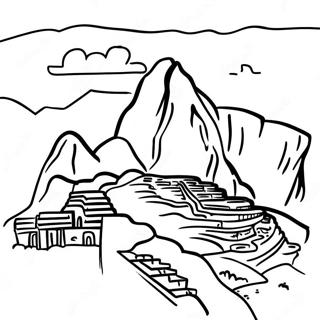 Vibrant Machu Picchu Coloring Page 108568-45487