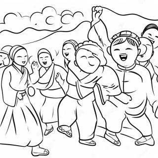 Colorful Aapi Festival Celebration Coloring Page 108617-45514