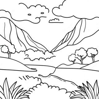 Colorful Colombian Landscape Coloring Page 108643-45533