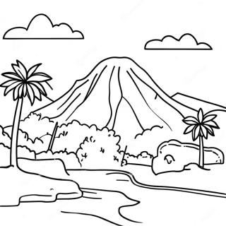 Colorful Colombian Landscape Coloring Page 108643-45534