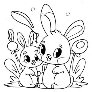 Sunny Bunnies Coloring Pages