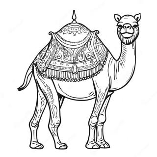 Majestic Camel With Saddle Coloring Page 108775 45641