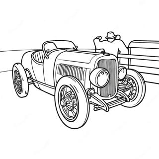 Classic Race Car Coloring Page 10887-2687