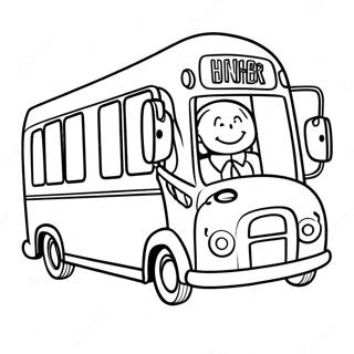 Bus Driver Thank You Card Coloring Pages