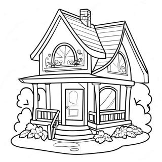 Colorful Barbie Dream House Coloring Page 108954 45776