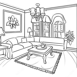 Barbie Dream House Interior Coloring Page 108957 45786